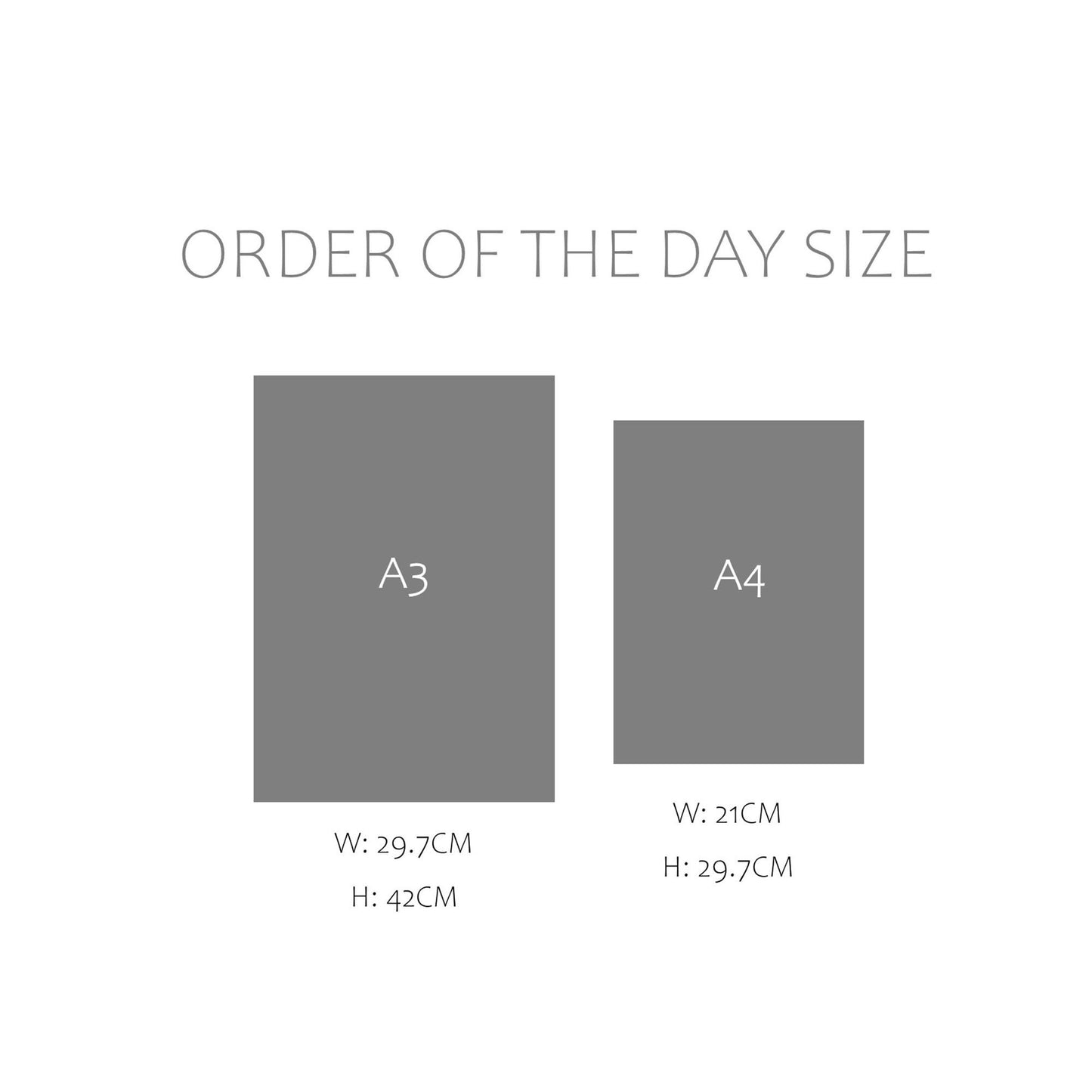 Silver Confetti Order Of The Day Sign - 4 Sizes Available