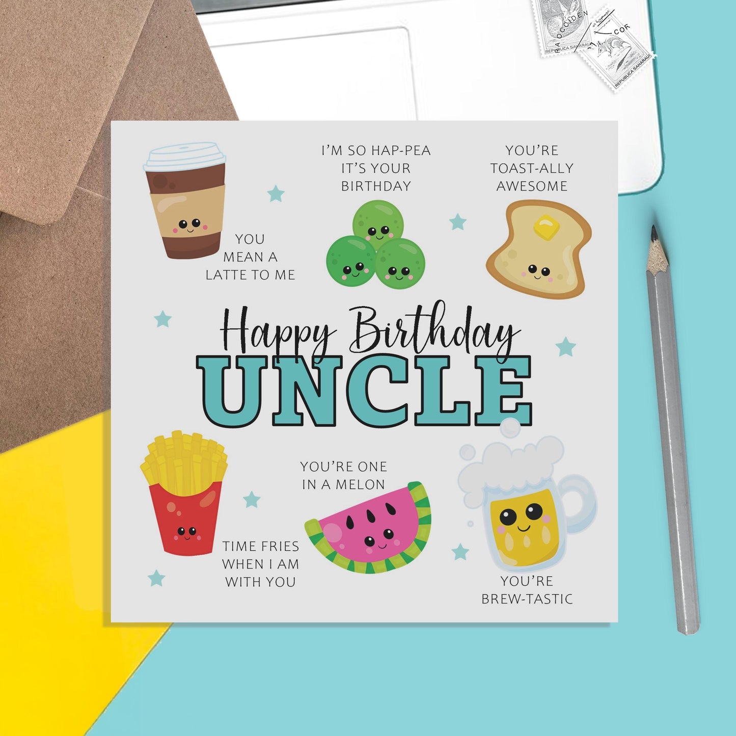Uncle Birthday Card - Funny Uncle Pun Birthday Card - PMPrinted