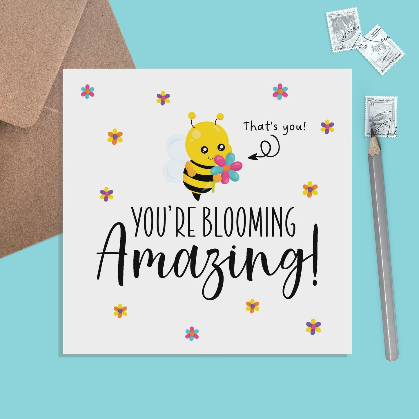 You're Blooming Amazing! - Congrats, Proud Of You, Appreciation Card, Support Card, Thinking Of You Card - PMPrinted
