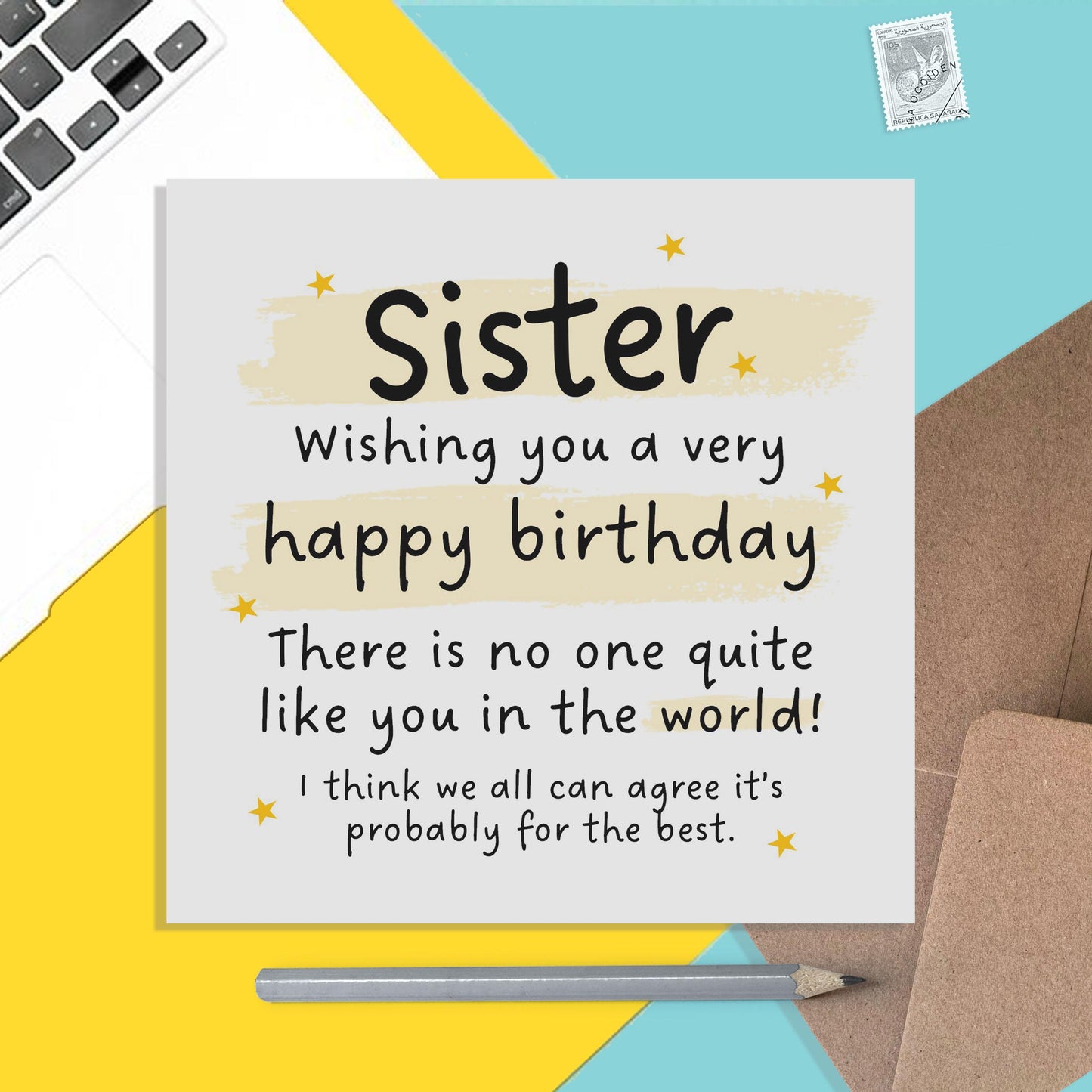 Sister Funny Birthday Card -No One Like You - PMPrinted