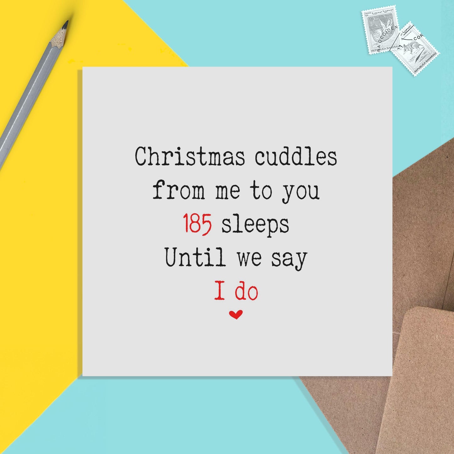 Until We Say I do, Cute Christmas Card For Fiancée Or Fiancé - PMPrinted