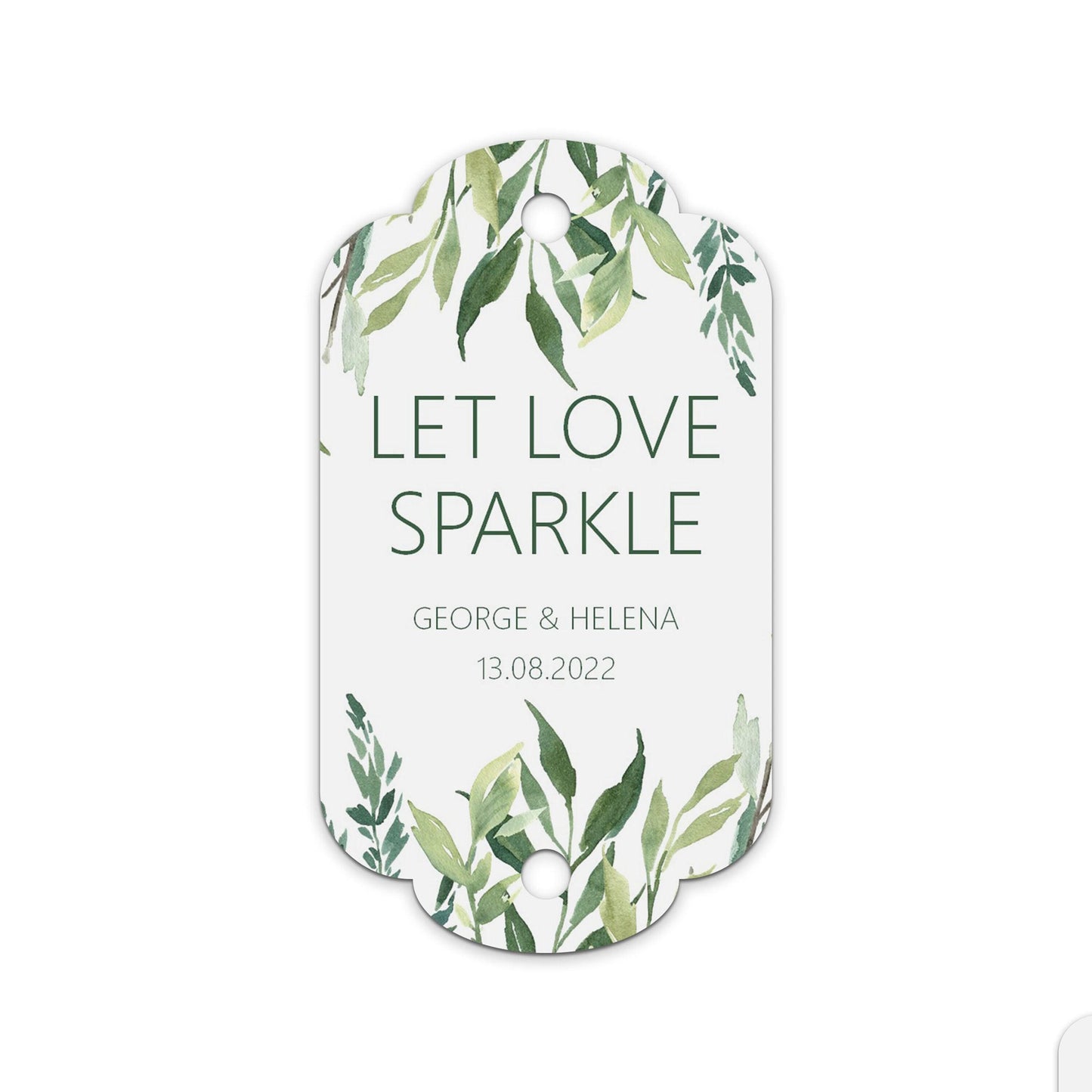 Sparkler Wedding Gift Tags - Greenery