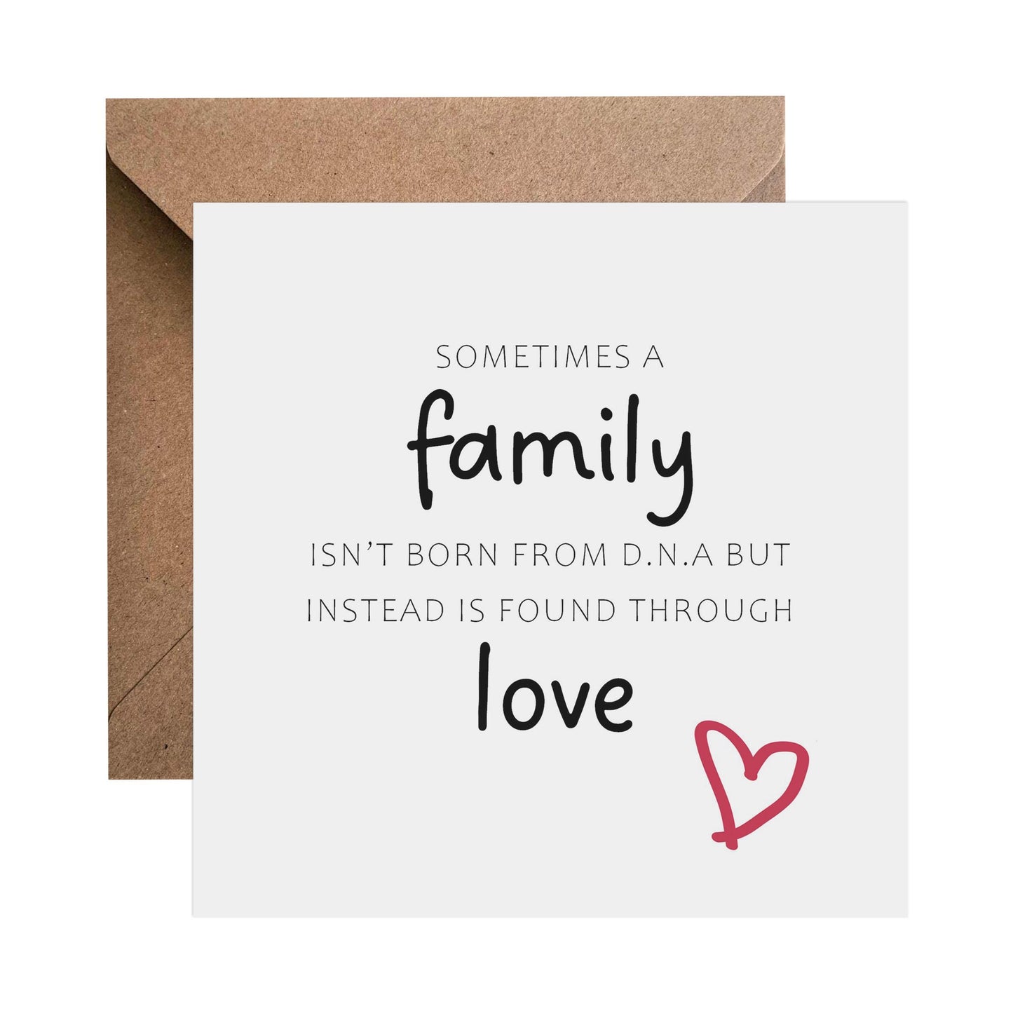 A Family Found Through Love - Adoption Card - PMPrinted