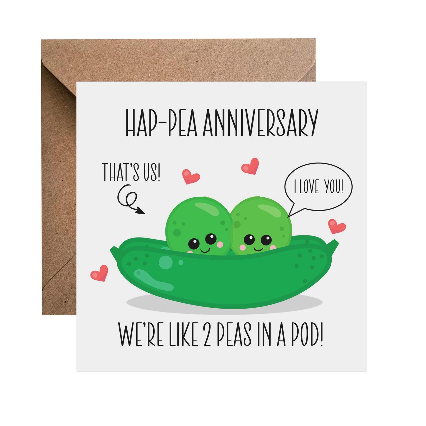 2 Peas In A Pod - Anniversary Card - PMPrinted