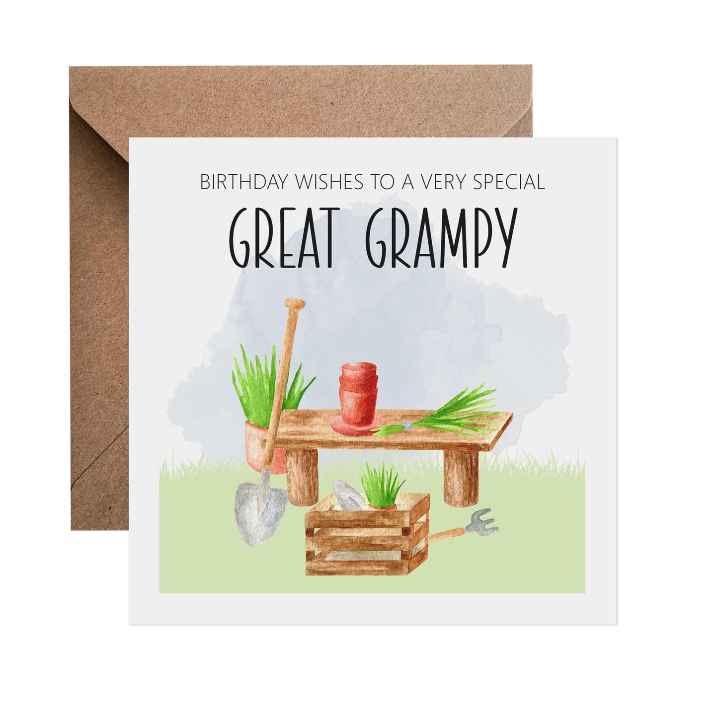 Great Grampy Birthday Card, Gardening Design - PMPrinted