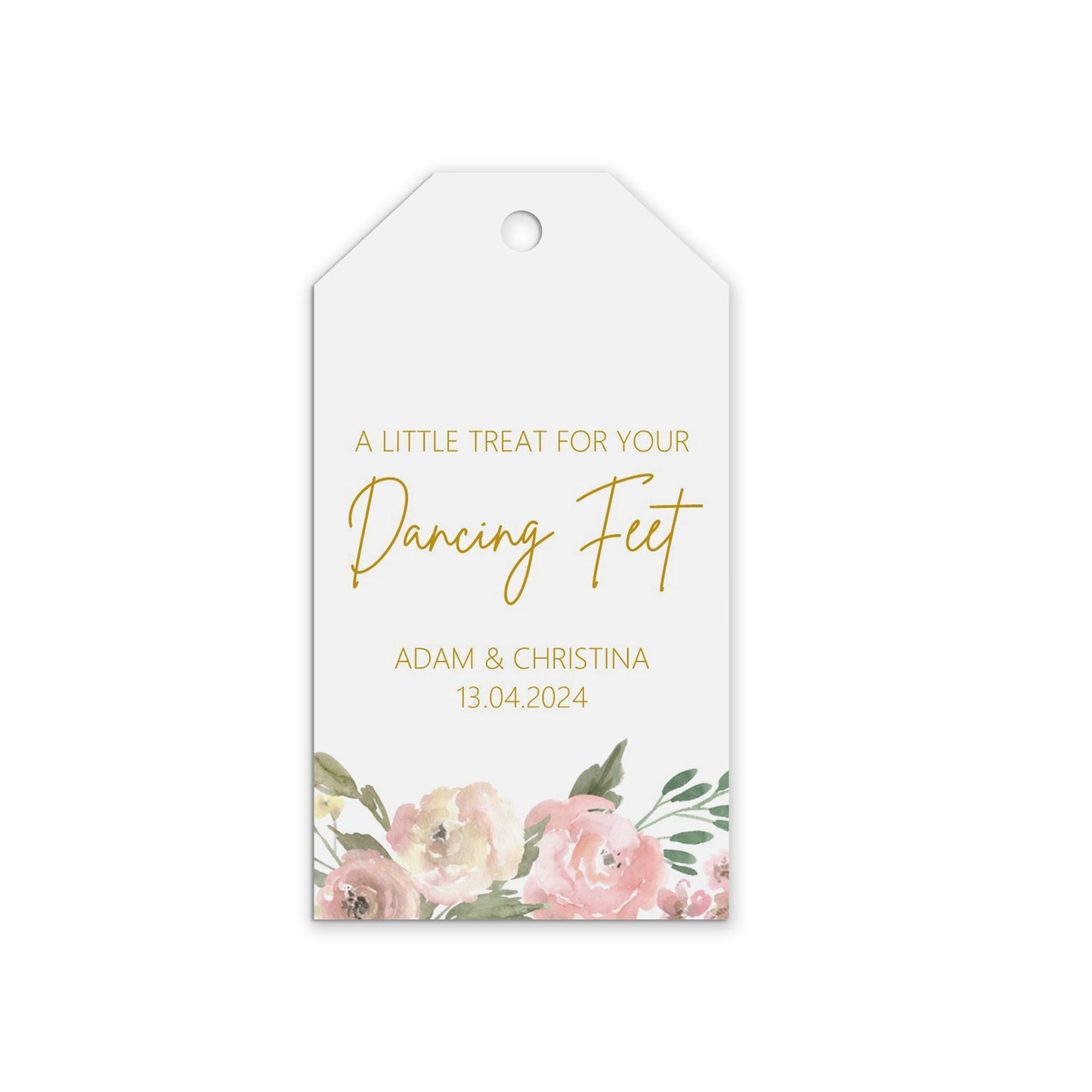 Dancing Feet Gift Tags - Blush Floral