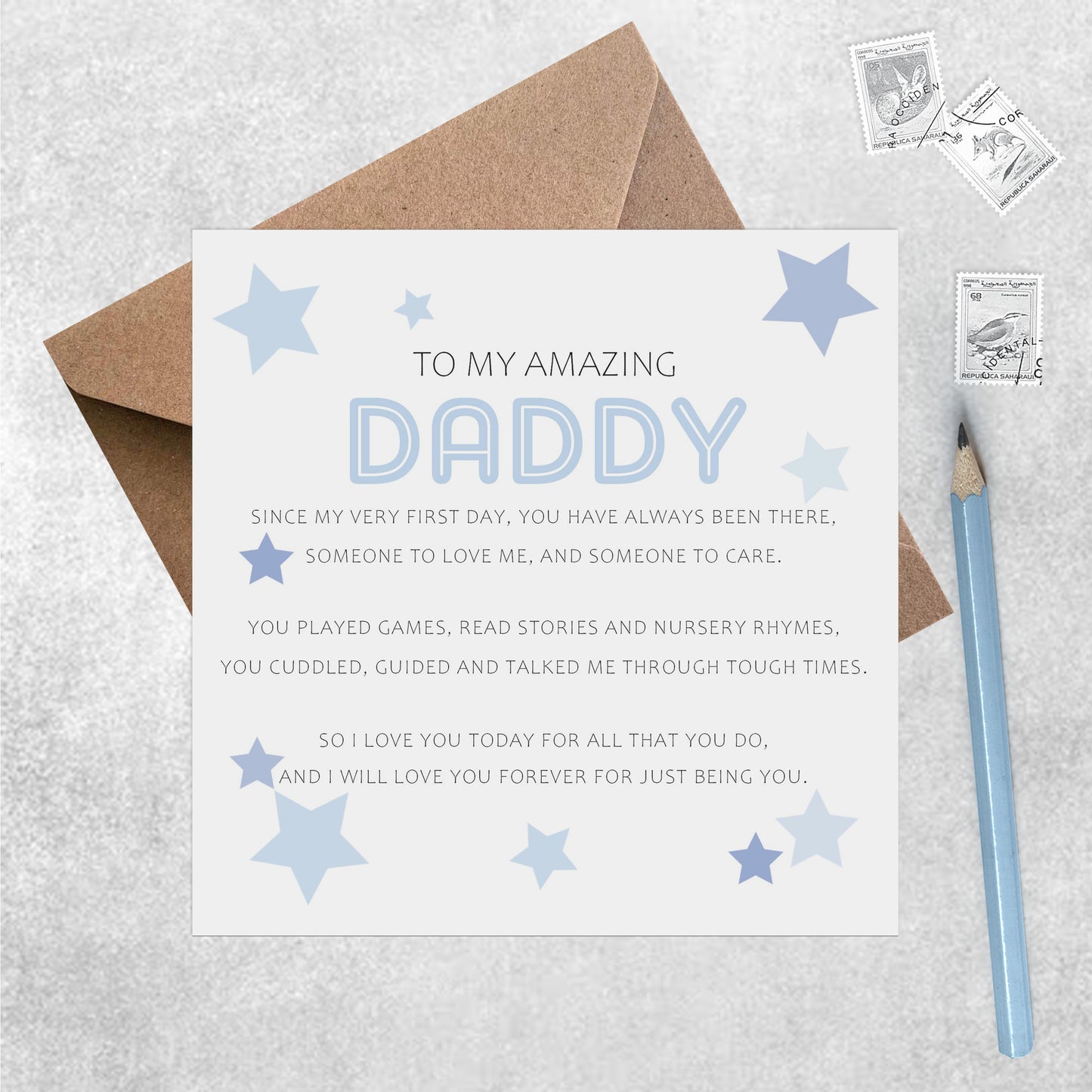 Stars Sentimental Father's Day Poem Card - Lots Of Relations