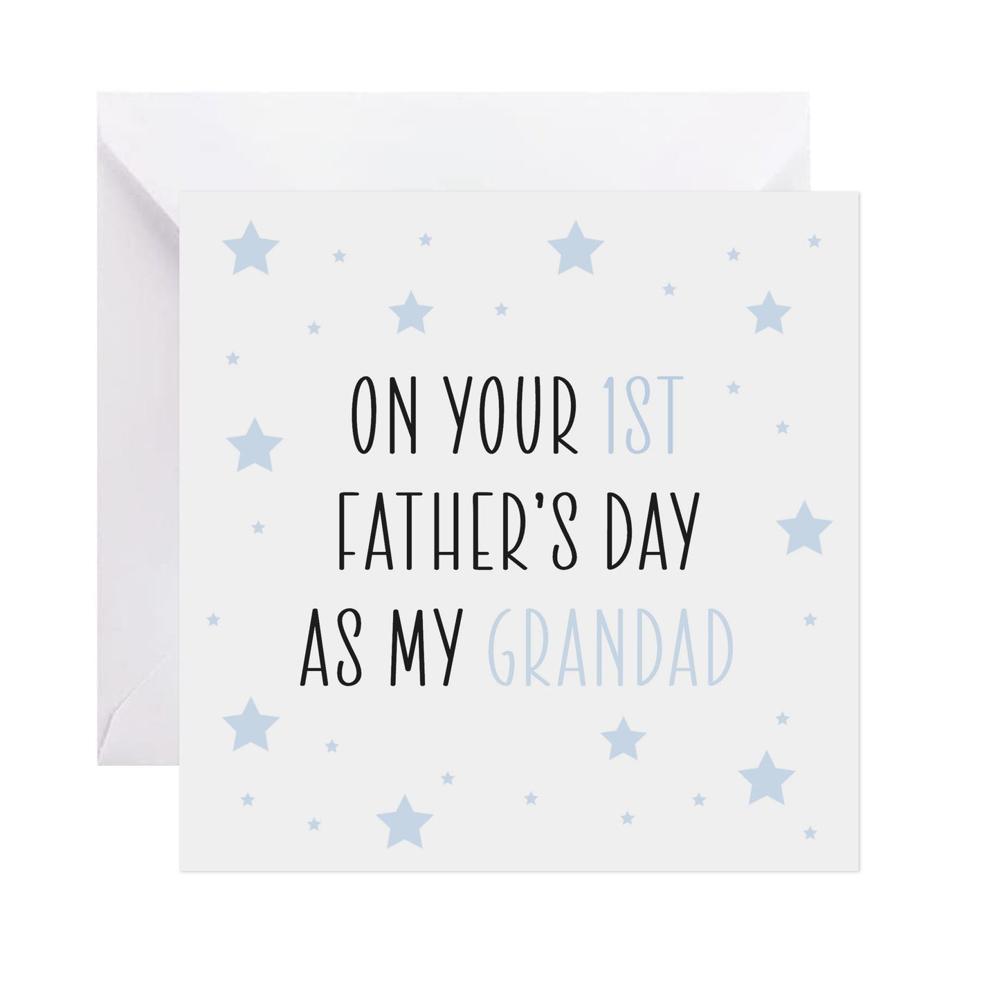 Grandad 1st Father's Day Card - Blue Star