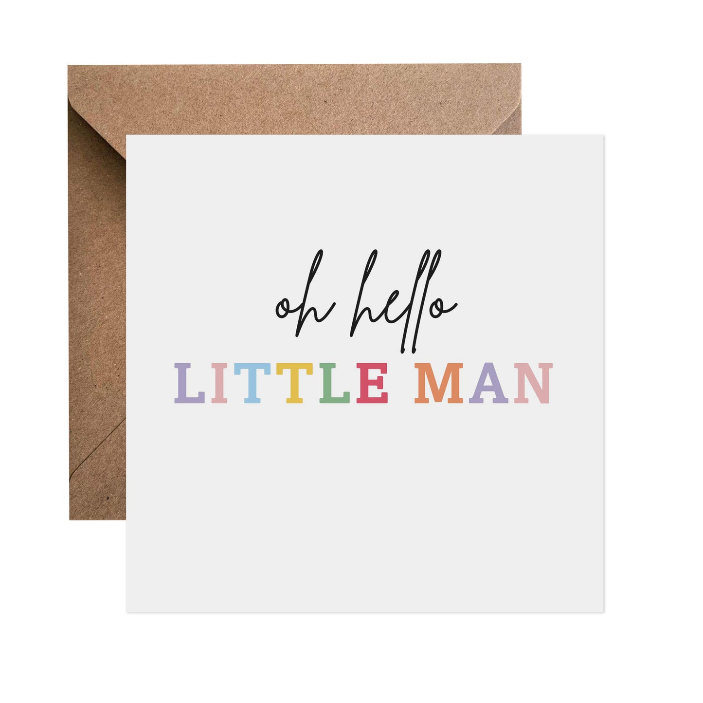 Hello Little Man- New Baby Card