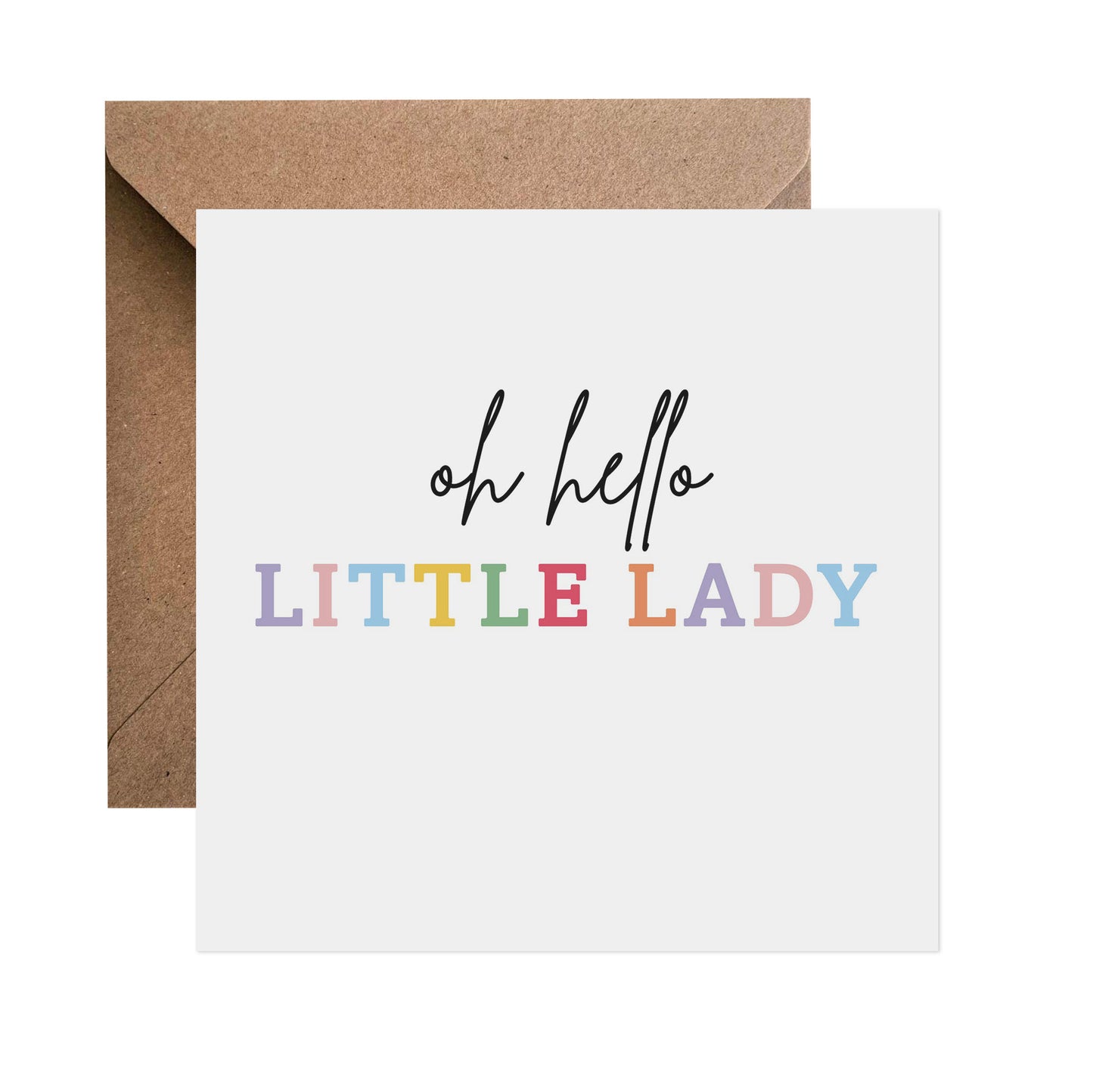 Hello Little Lady - New Baby Card