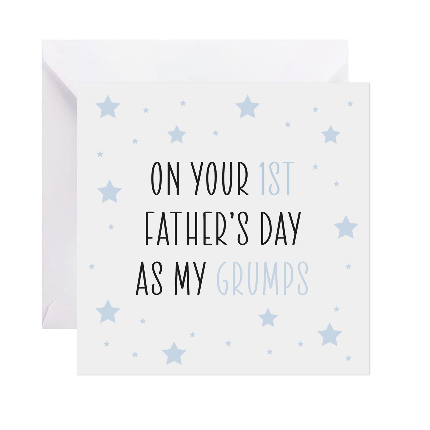 Grumps 1st Father's Day Card - Blue Star