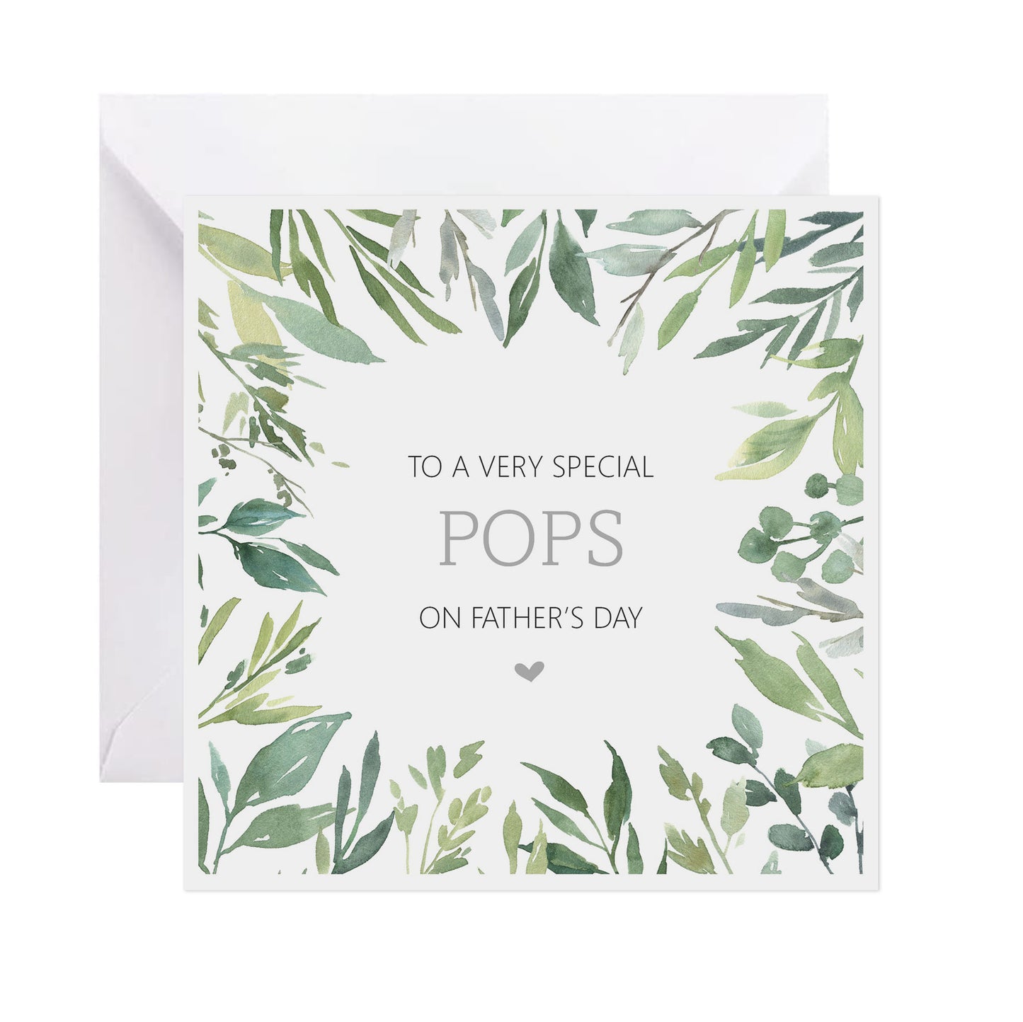 Pops Classic Greenery Father's Day Card