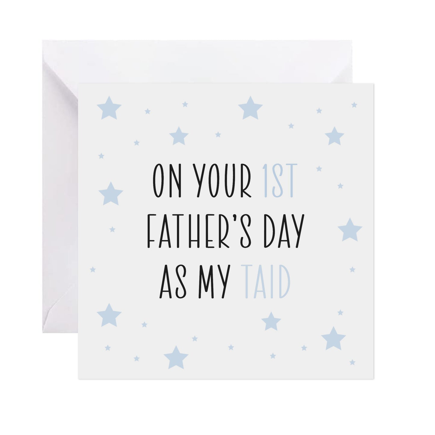 Taid 1st Father's Day Card - Blue Star