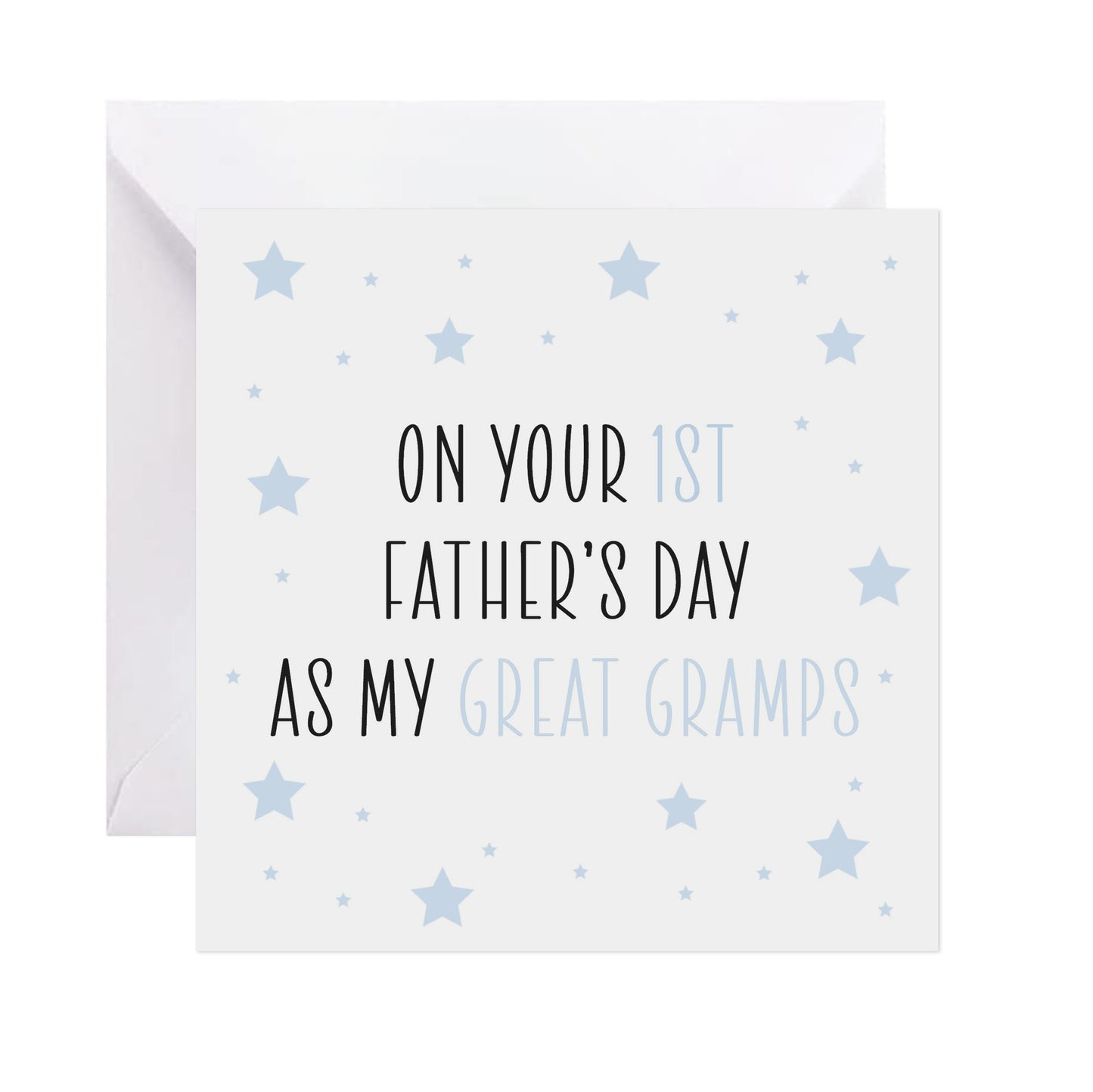 Great Gramps 1st Father's Day Card - Blue Star
