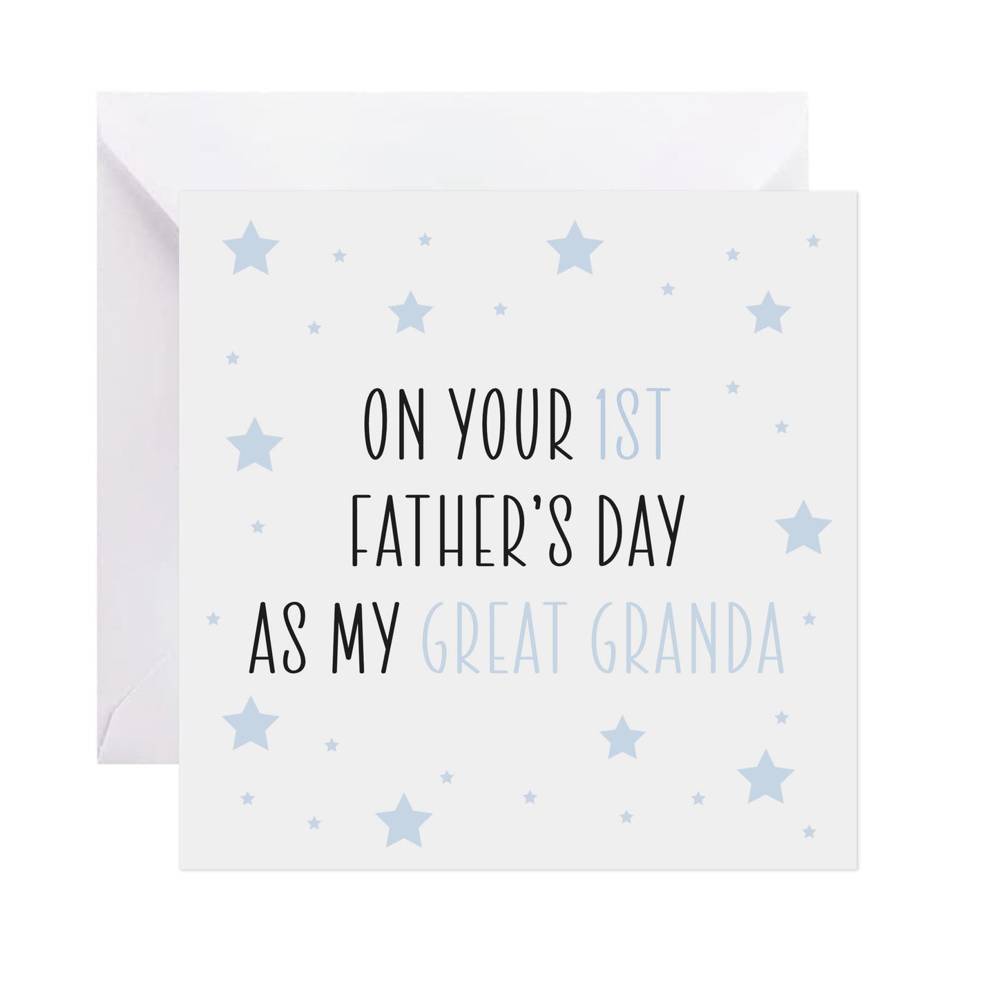 Great Granda 1st Father's Day Card - Blue Star