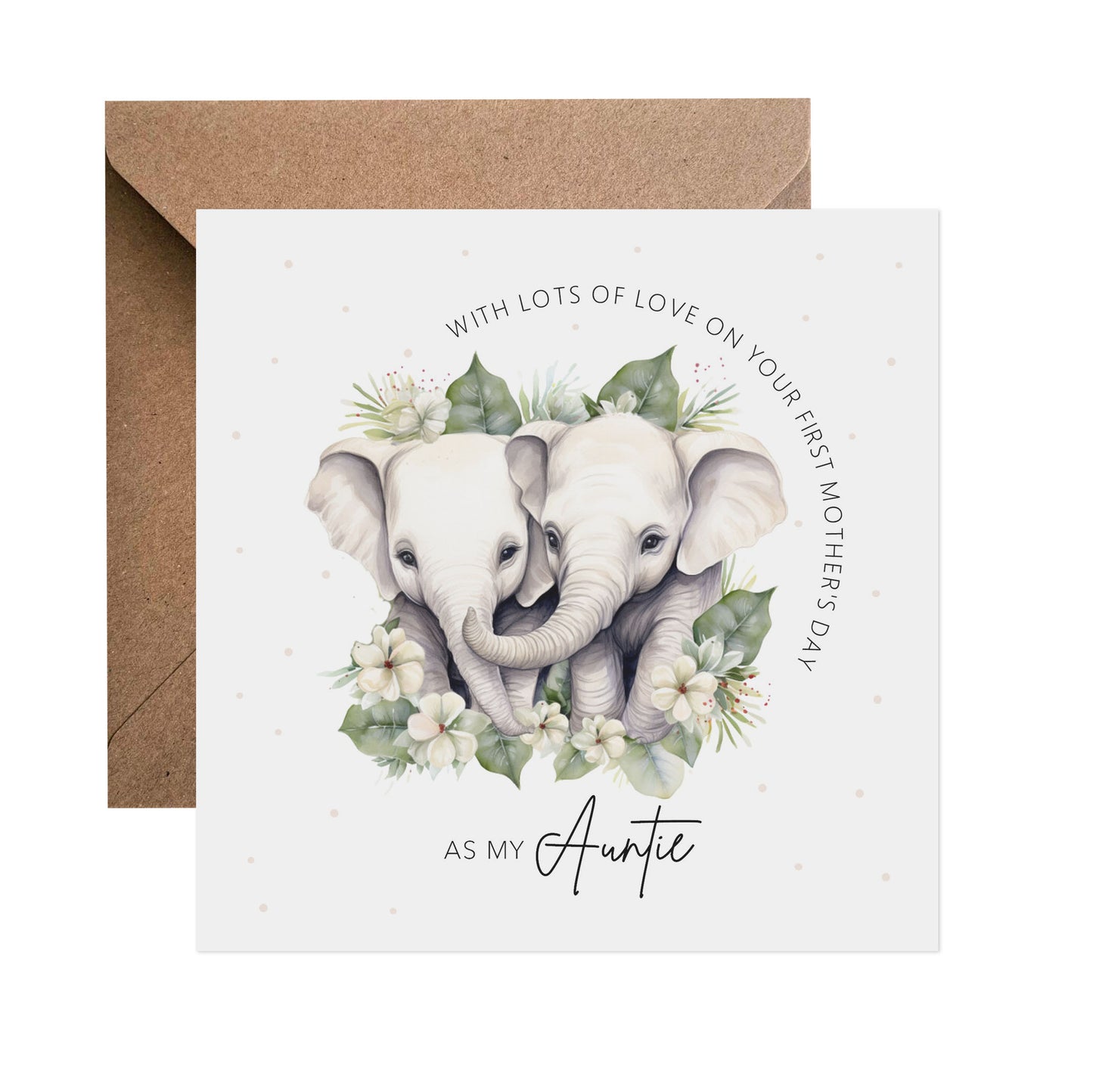 1st Mothers Day Elephant Card - Choose Your Recipient