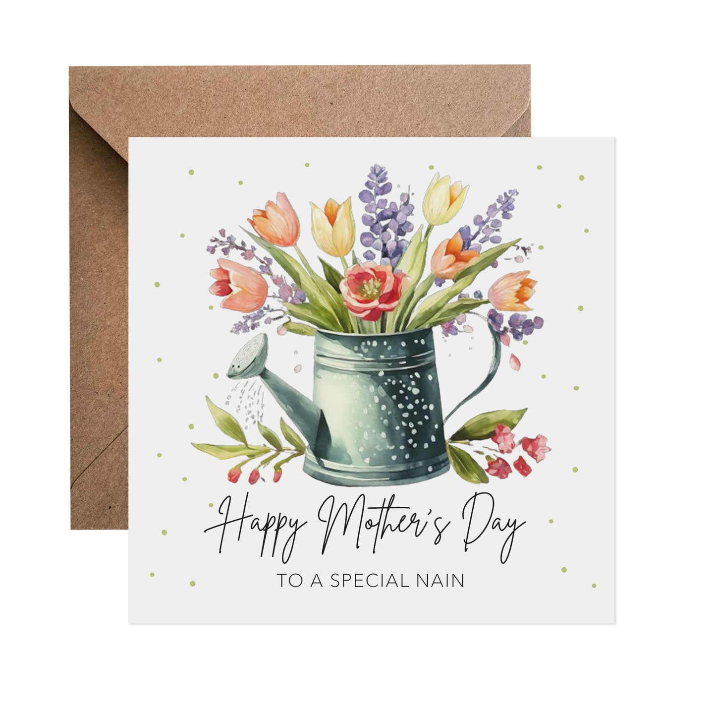 Floral Watering Can Mother's Day Card - Choose Your Recipient