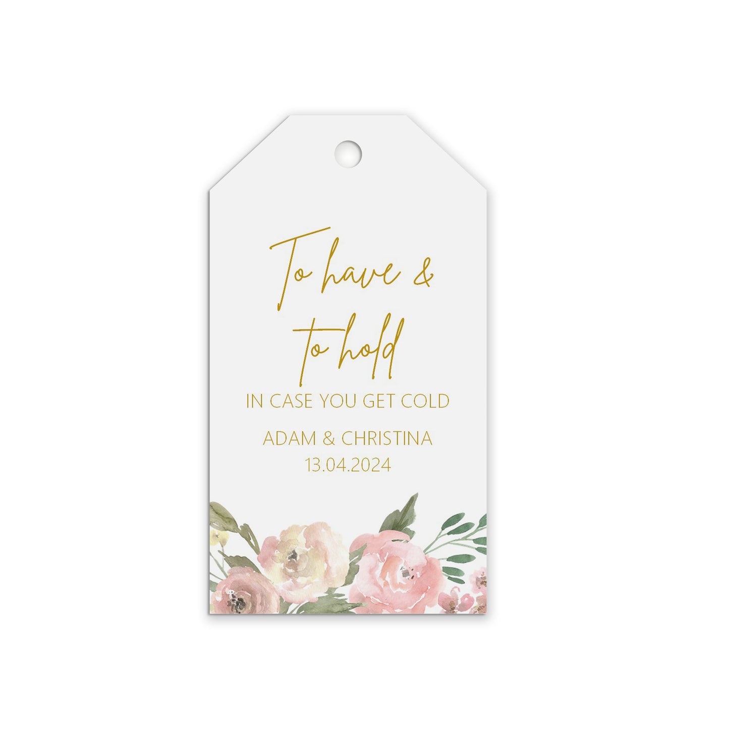 To Have & To Hold Favour Gift Tags - Blush Floral