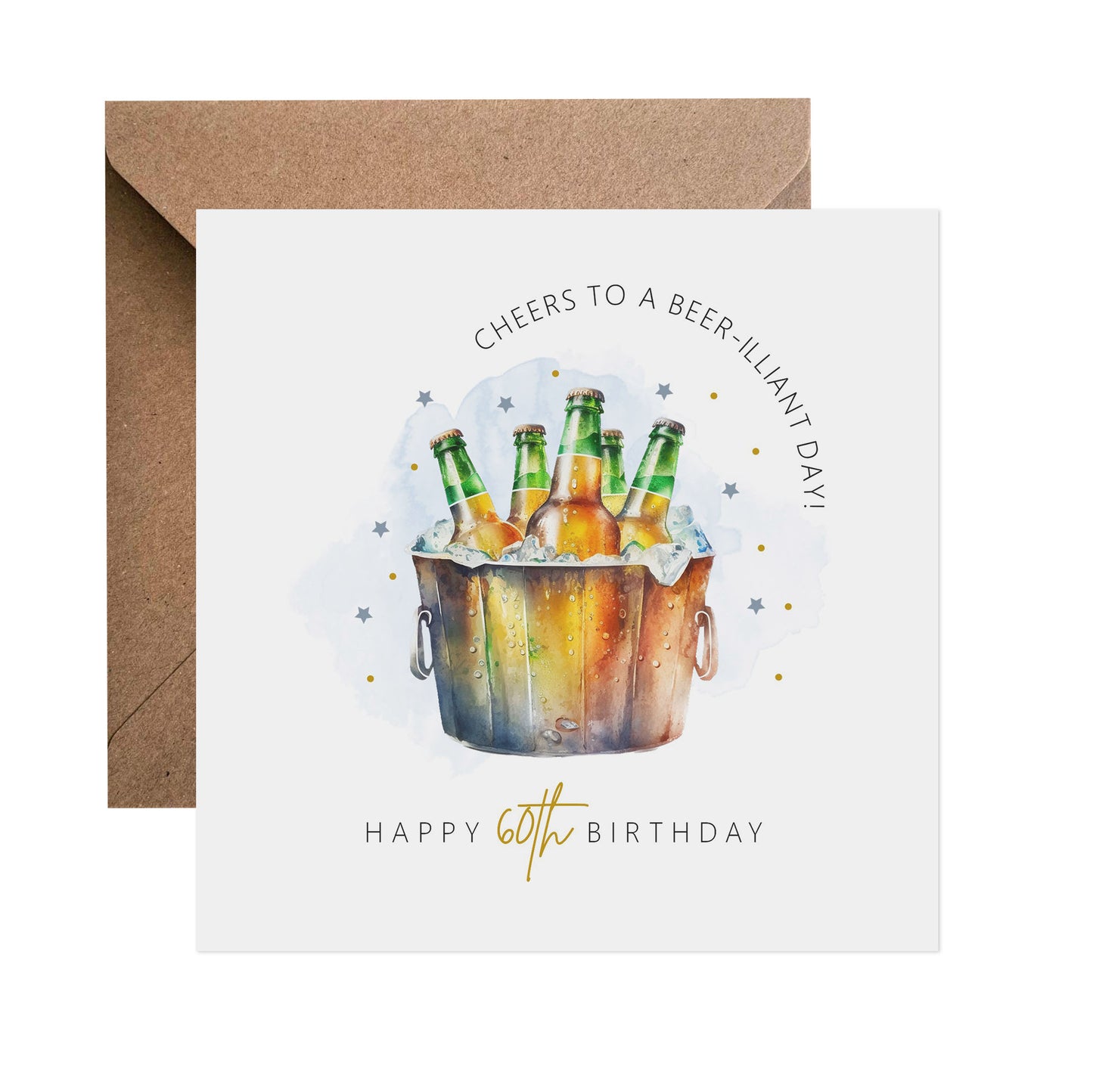 60th Birthday Card - Beer-illiant Day