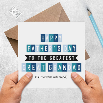 Greatest In The World Father's Day Card - Lots Of Relations