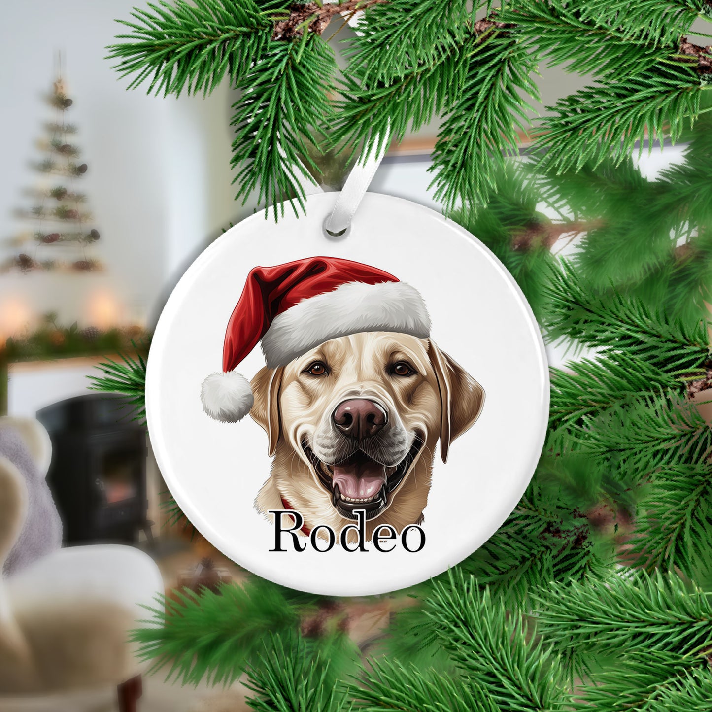 Labrador Christmas Ceramic Hanging Ornament - Colour Variations Available