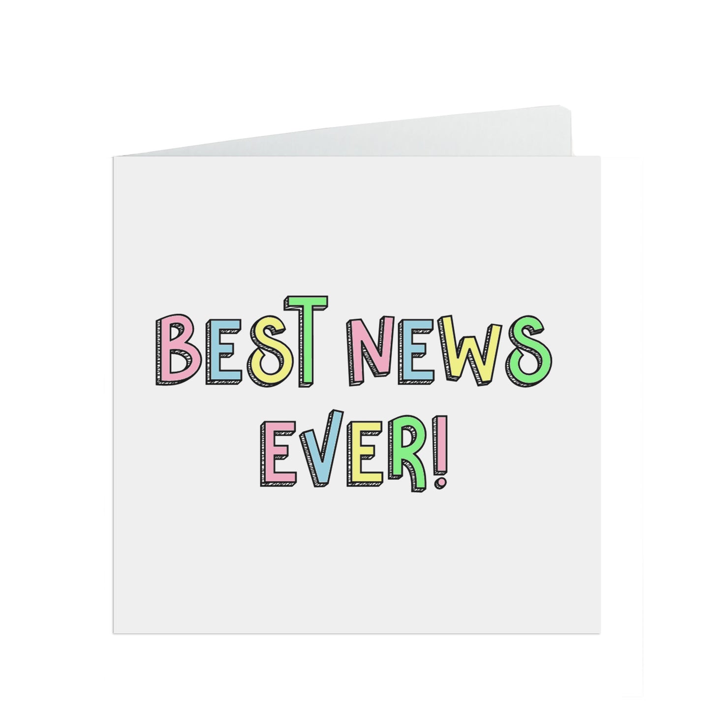 Best News Ever! Colourful Congratulations Support Card
