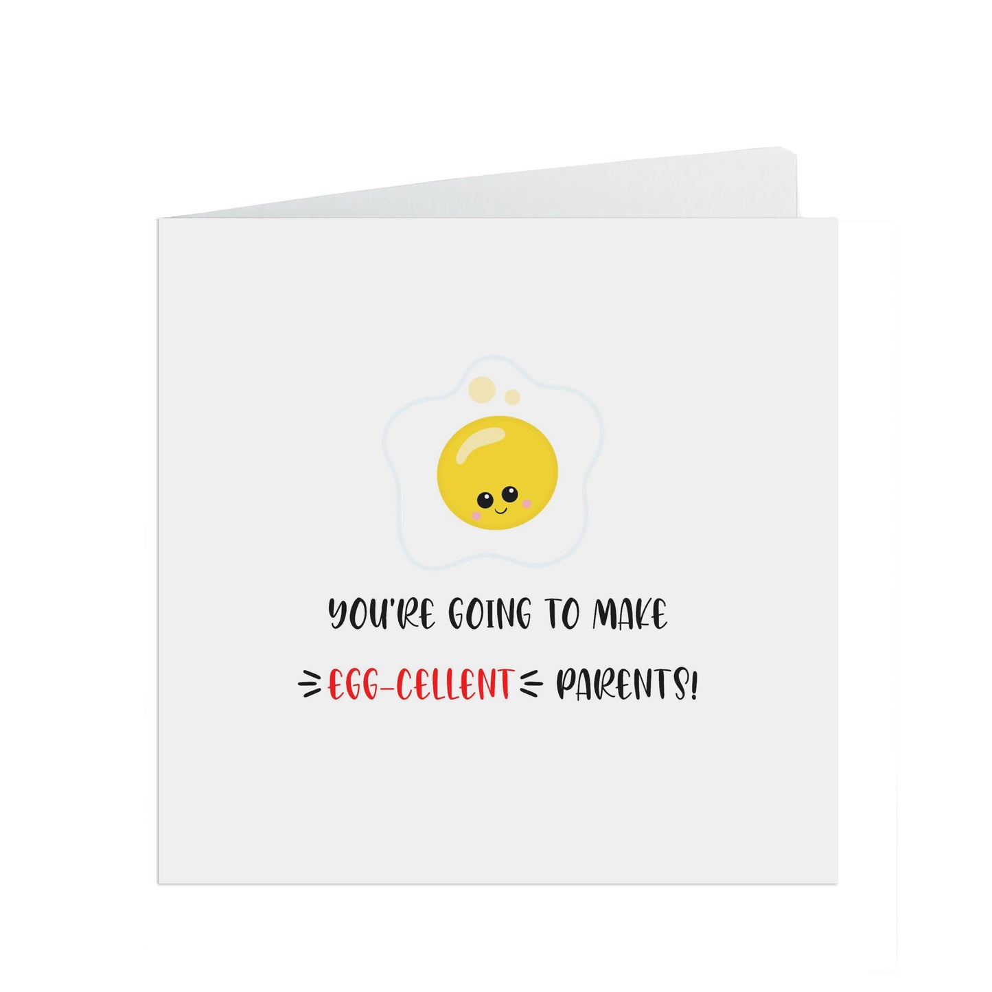 You're Going To Make Egg-cellent Parents, Funny Pregnancy, Foodie Card