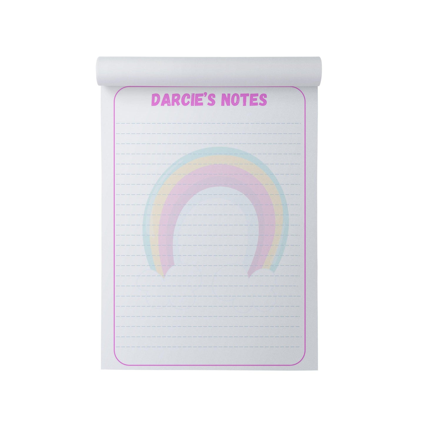Rainbow Personalised Note Pad, A5 With 50 Tear-off Sheets by PMPRINTED