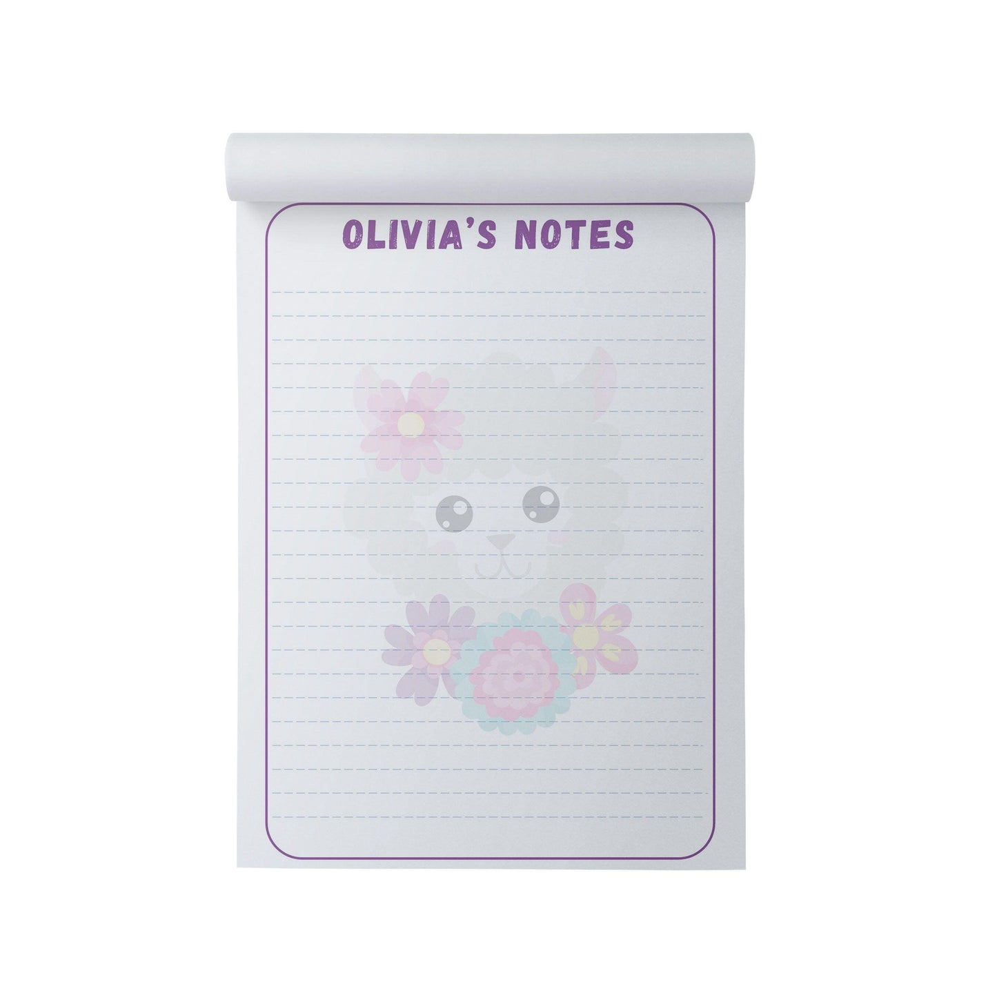 Llama Personalised Note Pad, A5 With 50 Tear-off Sheets by PMPRINTED
