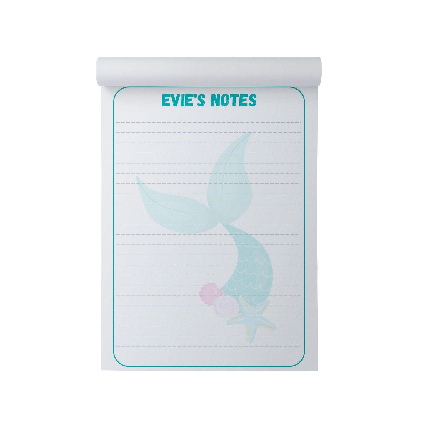 Mermaid Personalised Note Pad, A5 With 50 Tear-off Sheets by PMPRINTED