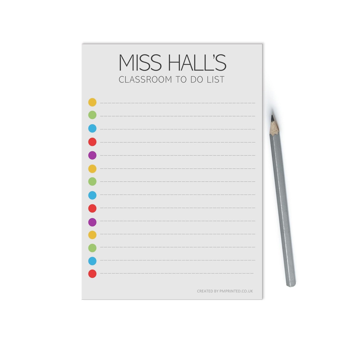 Personalised Notepad, A5 with 50 tear off pages, Productivity organiser notepad by PMPRINTED