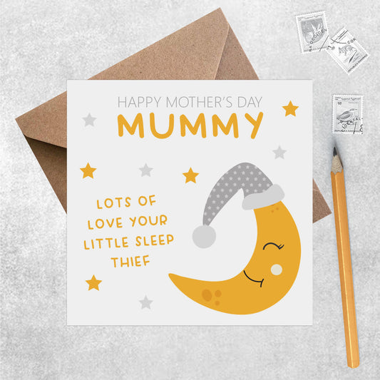 Mummy From Your Little Sleep Thief, Cute Mother's Day Card