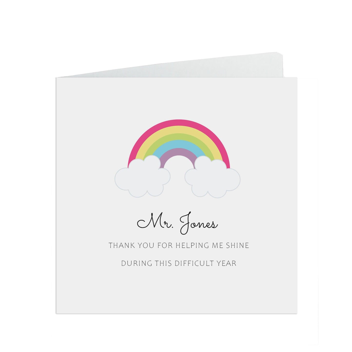 Personalised Teacher Helping Me Shine Thank You Card by PMPRINTED