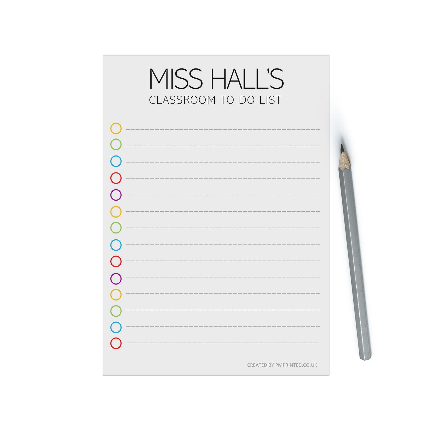 A5 Teacher To do List Notepad