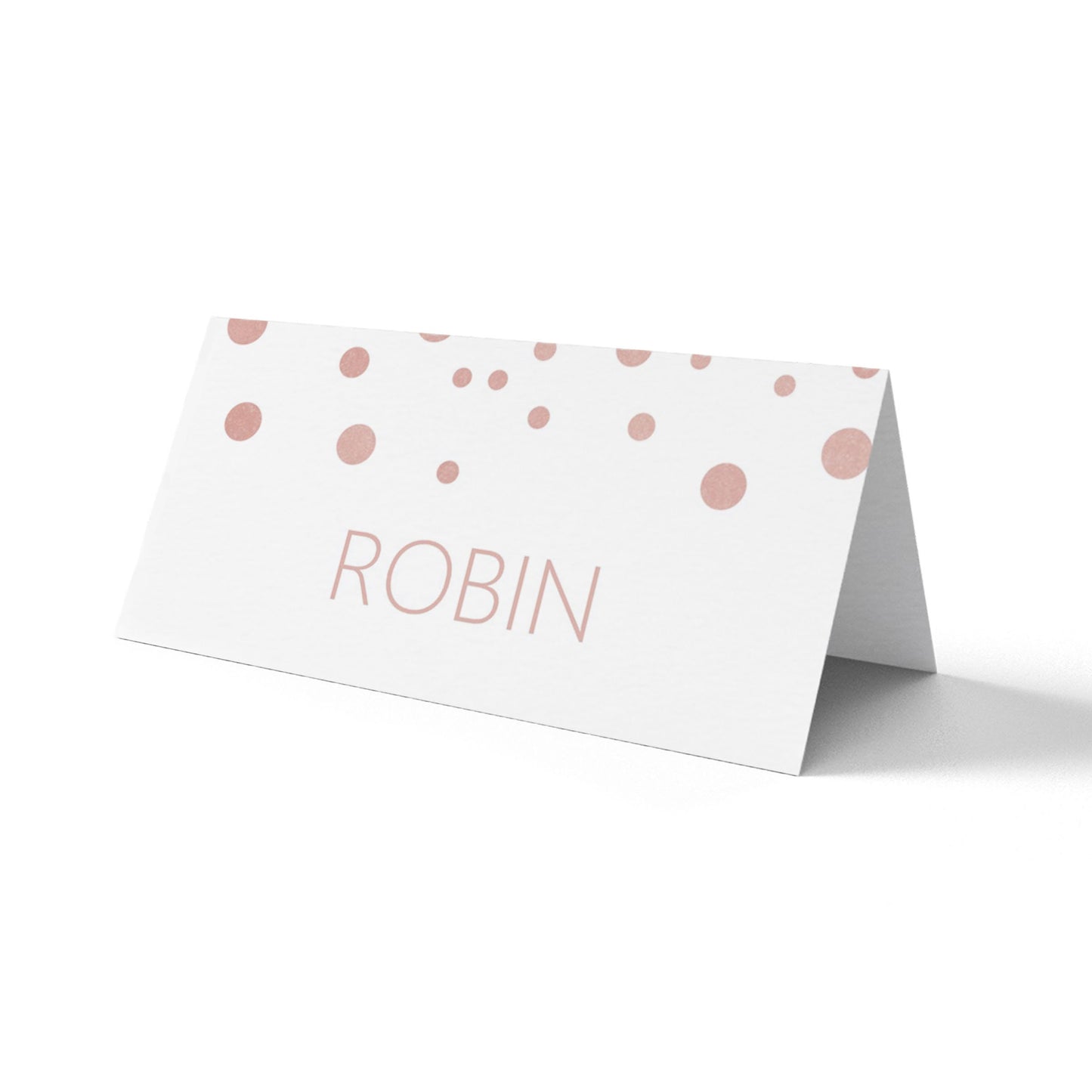 Personalised Blush Confetti Place Cards