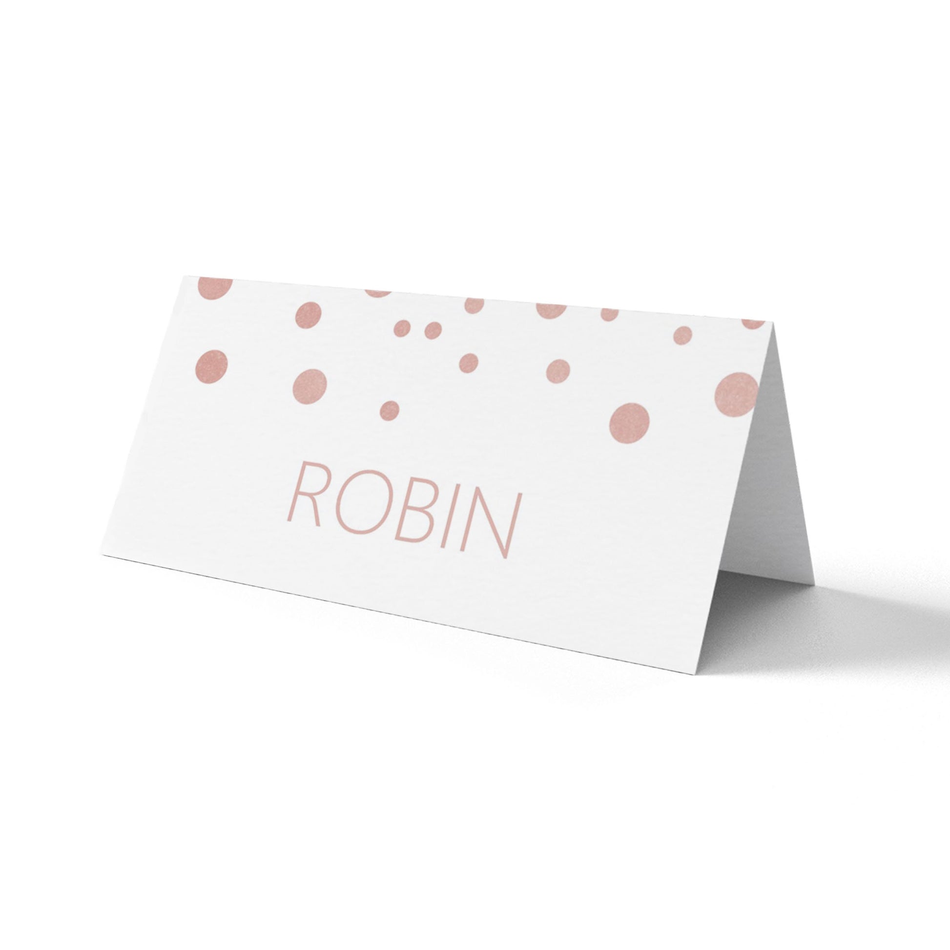Personalised Blush Confetti Place Cards