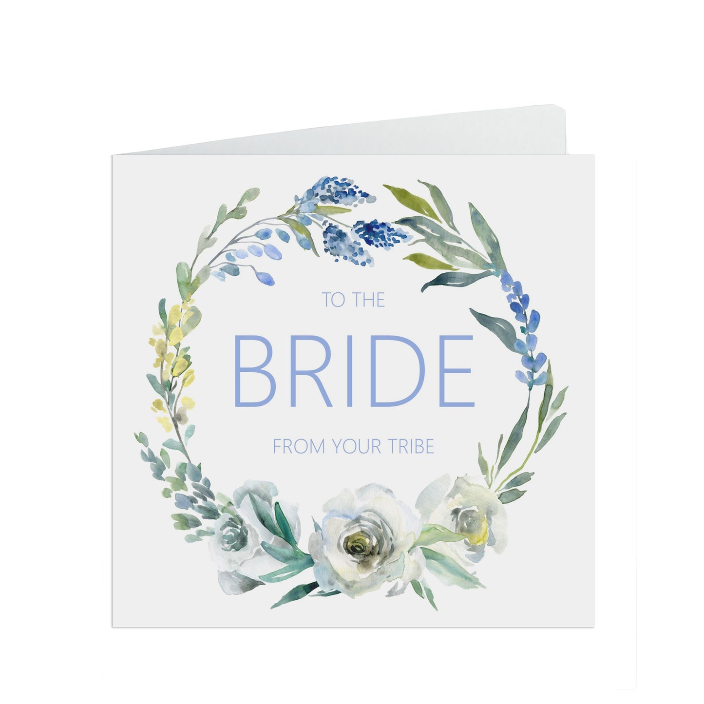 Bride From Your Tribe Wedding Card - Blue Floral