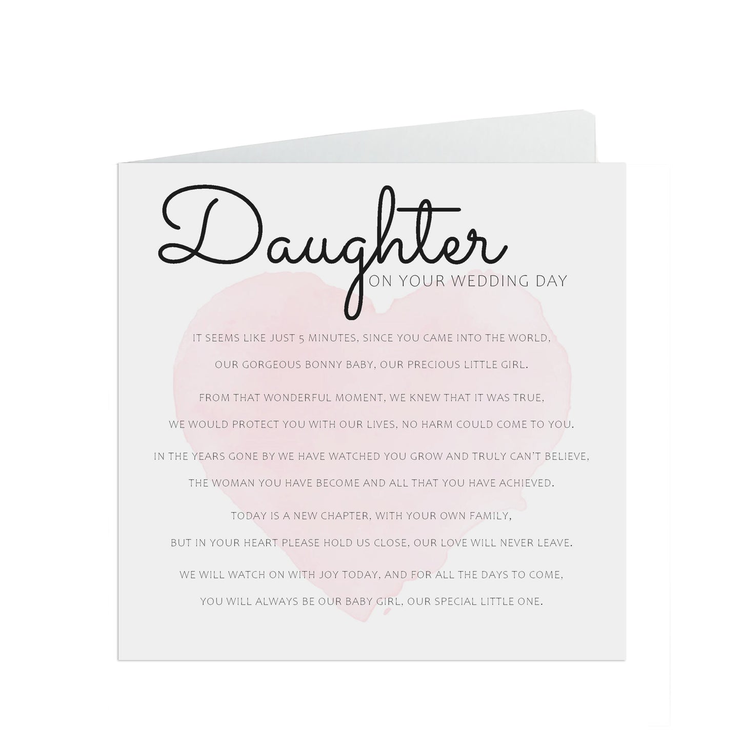 Daughter On Your Wedding Day, Sentimental Wedding Card From Parents - PMPrinted