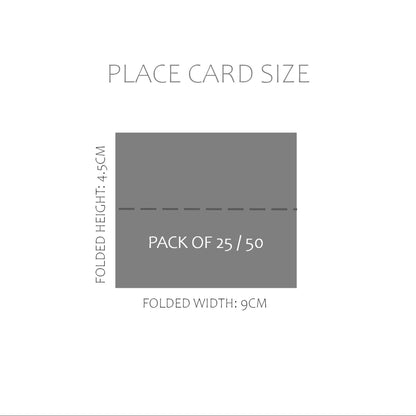 Personalised Black & White Place Cards