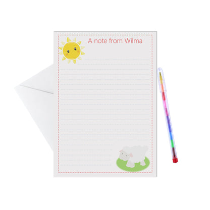 Farm Animals Personalised Letter Writing Set - A5 Pack Of 15 Sheets & Envelopes - PMPrinted