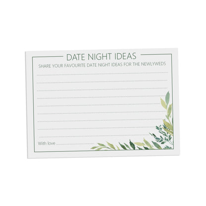 Date Night Advice Cards - Greenery