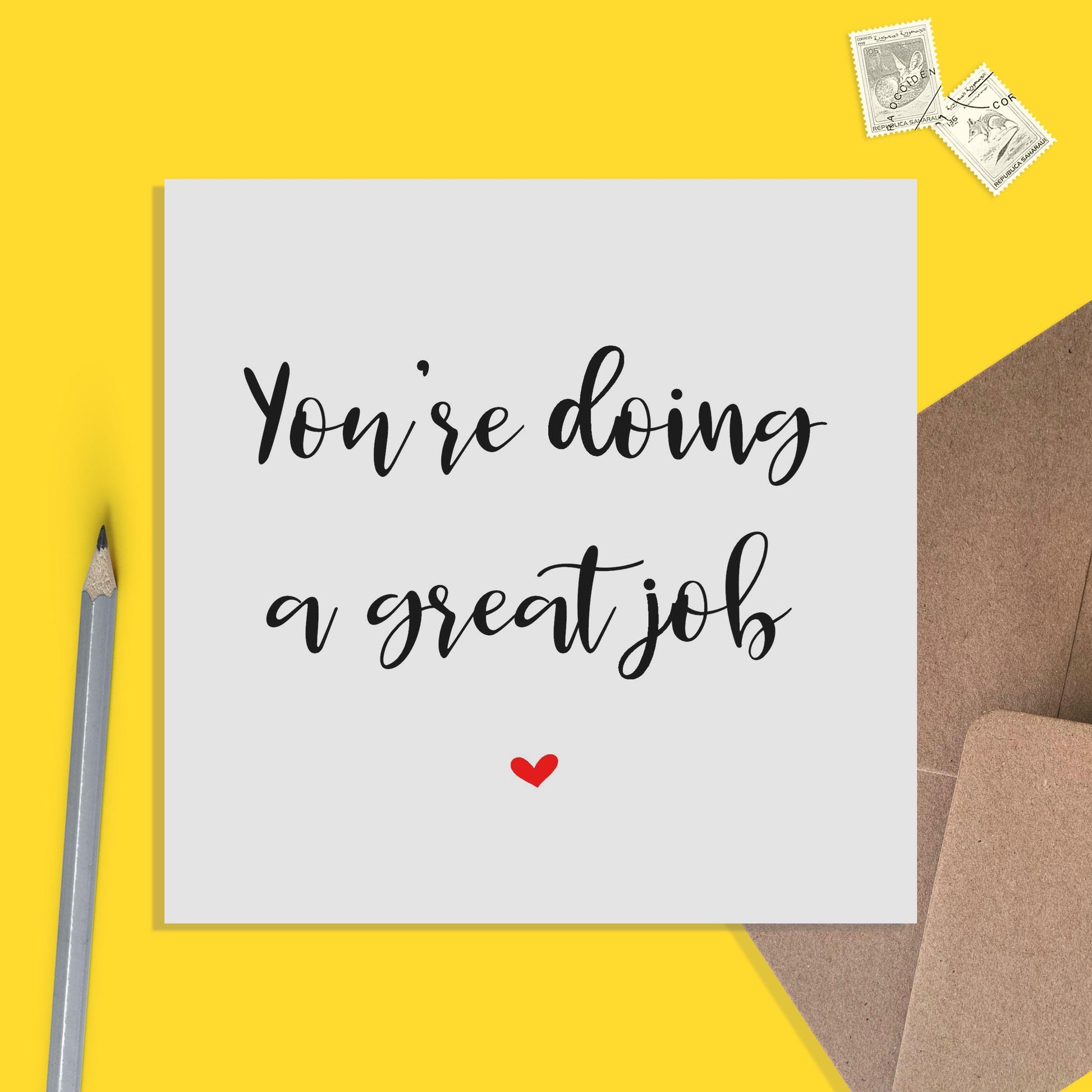 You're Doing A Great Job! - Congrats, Proud Of You, Appreciation Card, Support Card - PMPrinted