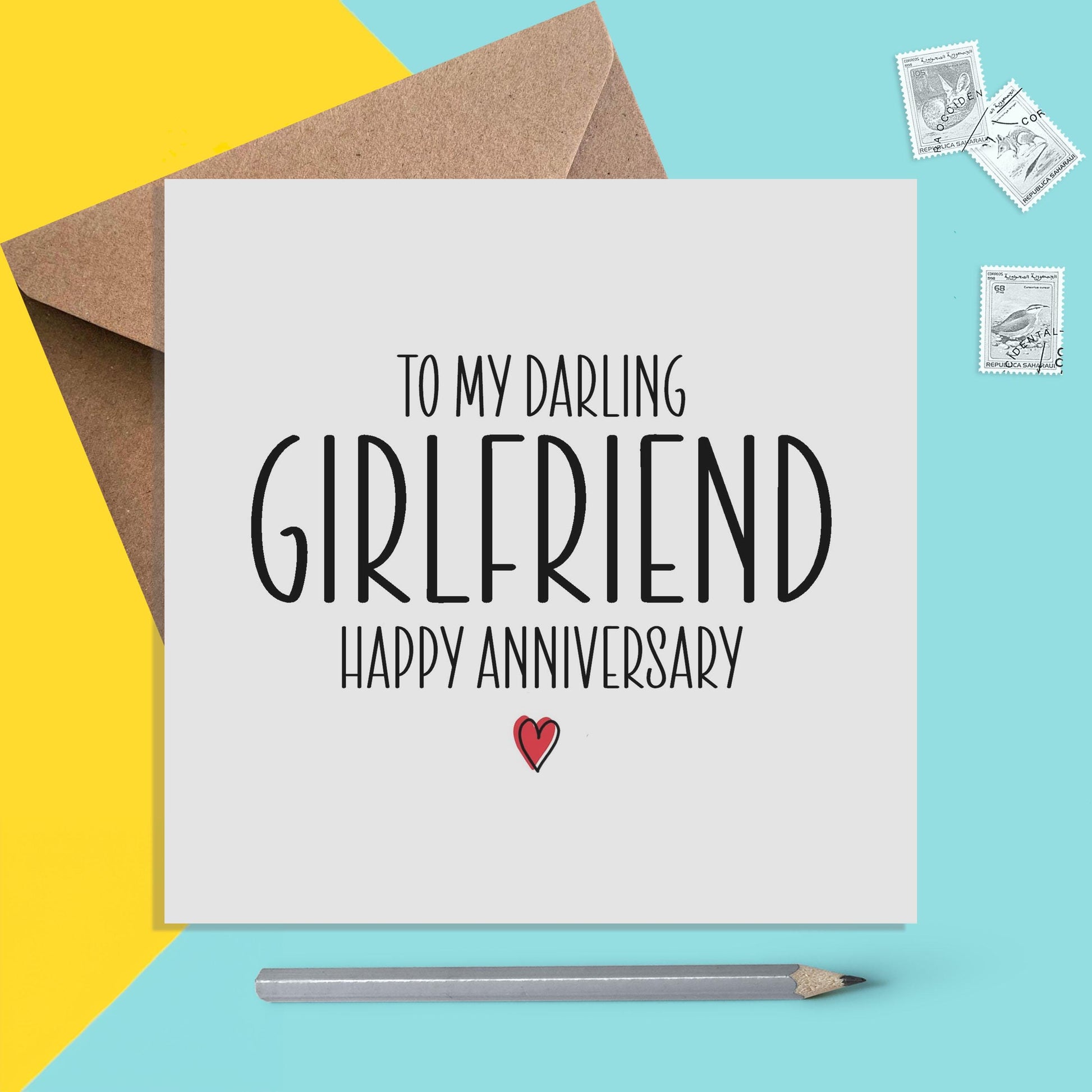 Wonderful Girlfriend - Anniversary Card