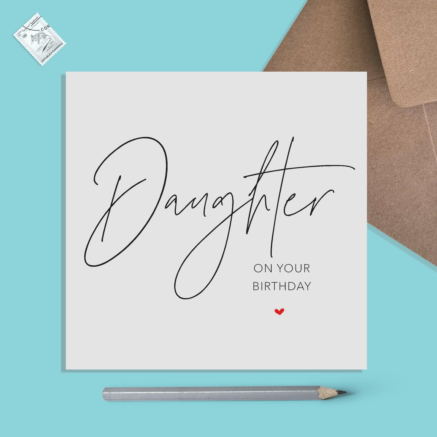 Daughter Birthday Card, Simple Birthday Card - PMPrinted