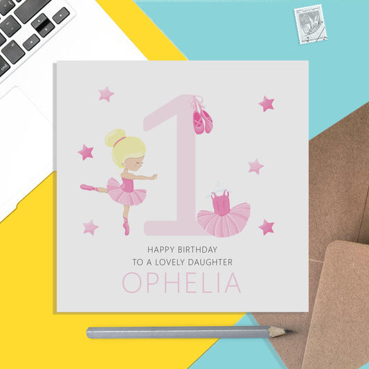 Daughter Birthday Ballet Card, Any Age Personalised Card - PMPrinted