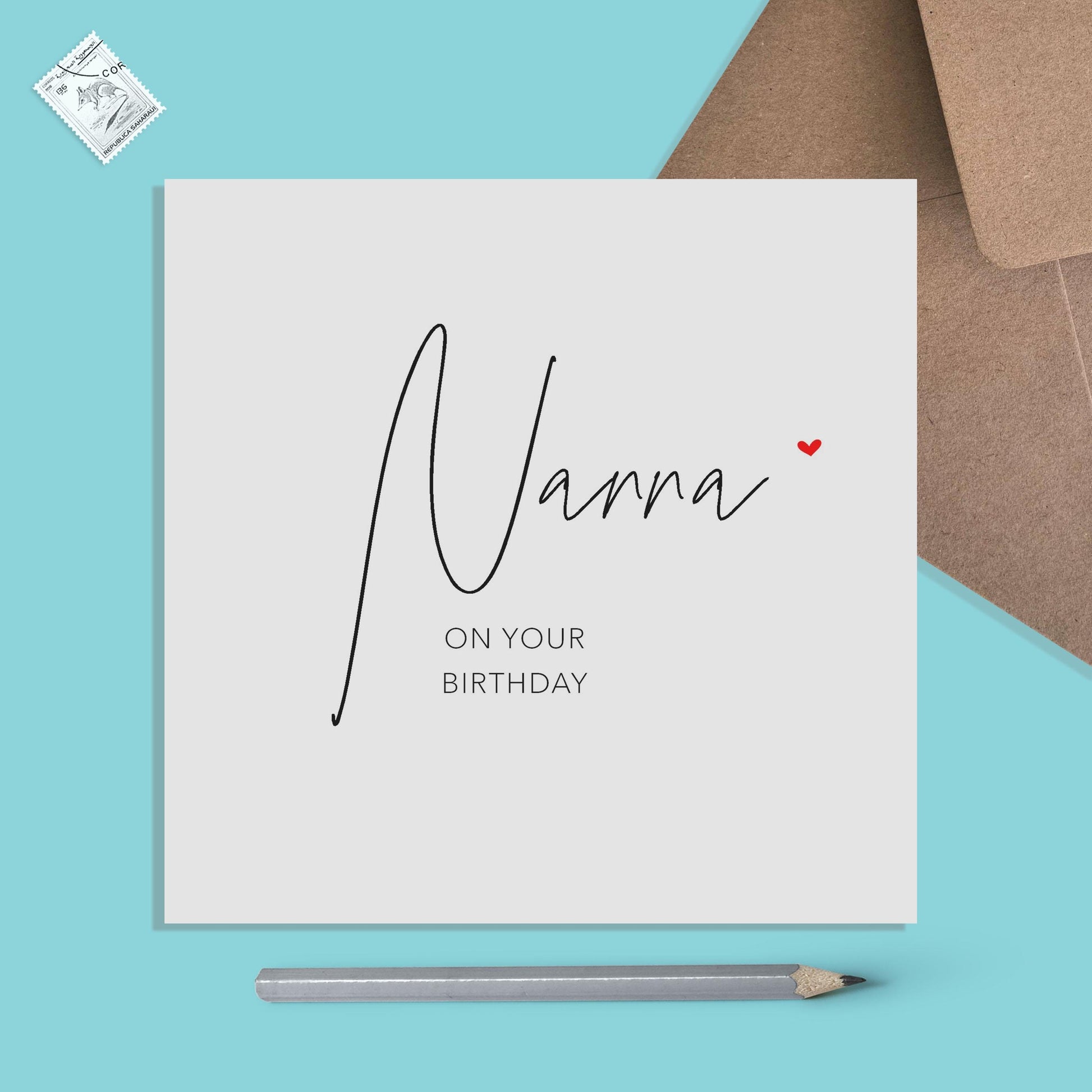Nanna Birthday Card, Simple Elegant Card - PMPrinted