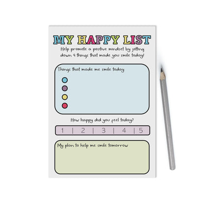 My Happy List A6 Notepad - Find The Hapiness In Everyday - PMPrinted