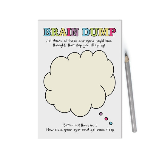 Brain Dump A6 Notepad - Self Care Thoughts Declutter - PMPrinted