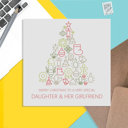 Daughter And Her Girlfriend, Modern Christmas Card From Parents - PMPrinted