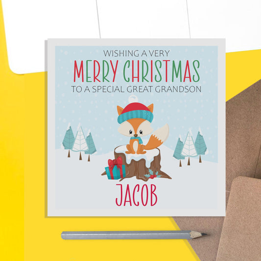 Great Grandson Christmas Card - Personalised Christmas Keepsake - PMPrinted